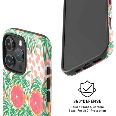 Bouffants and Broken Hearts Graphic Grapefruit iPhone 16 Pro Magsafe Impact Case
